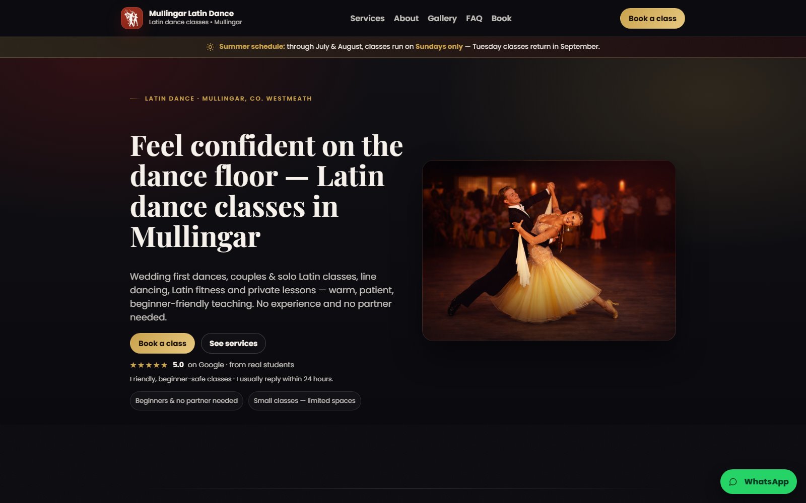 Mullingar Latin Dance website